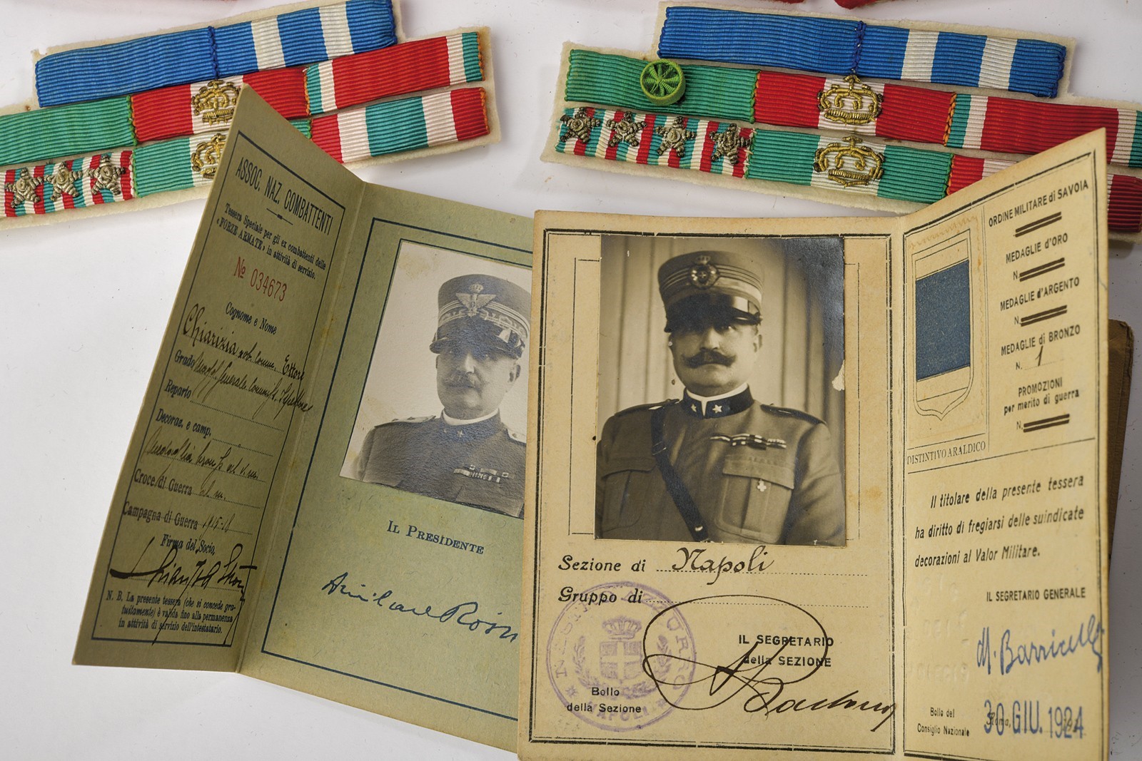 Tenente Generale Capo Ettore Chiarizia, Ricordo del Regno d'Italia