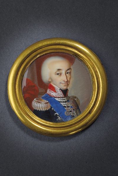 Vittorio Emanuele I di Savoia, Miniatura in smalto policromo su rame