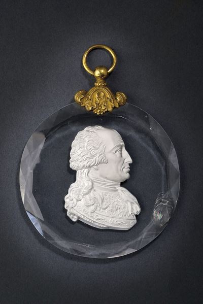 Vittorio Emanuele I di Savoia, Ritratto in pasta bianca argentata