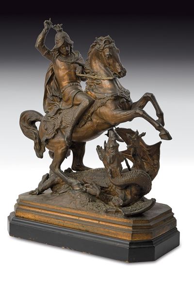 Fernkorn, Anton Dominik Ritter von (1813–1878), Replica di San Giorgio in metallo bronzato
