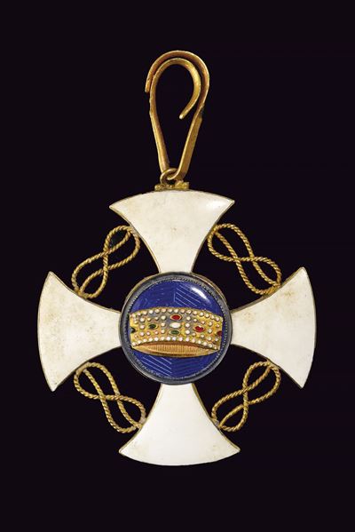 Ordine della Corona d'Italia, Gran Croce in oro e smalti, Regno d'Italia, circa 1900