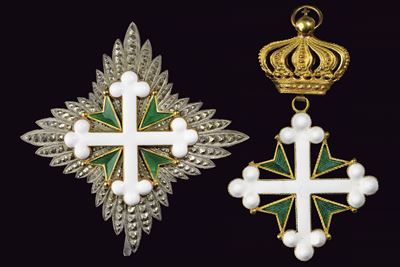 Ordine dei Santi Maurizio e Lazzaro, Set di commendatore in oro e smalti, circa 1910