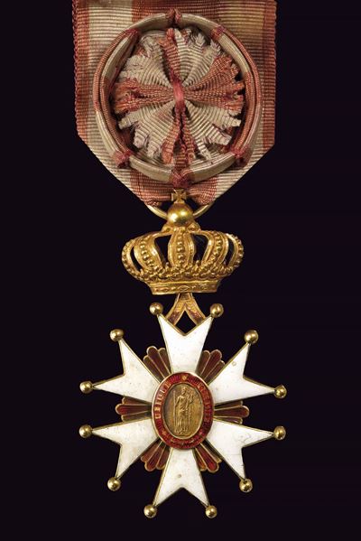 Ordine di San Giuseppe, croce da ufficiale in oro e smalti del primo quarto del XIX secolo