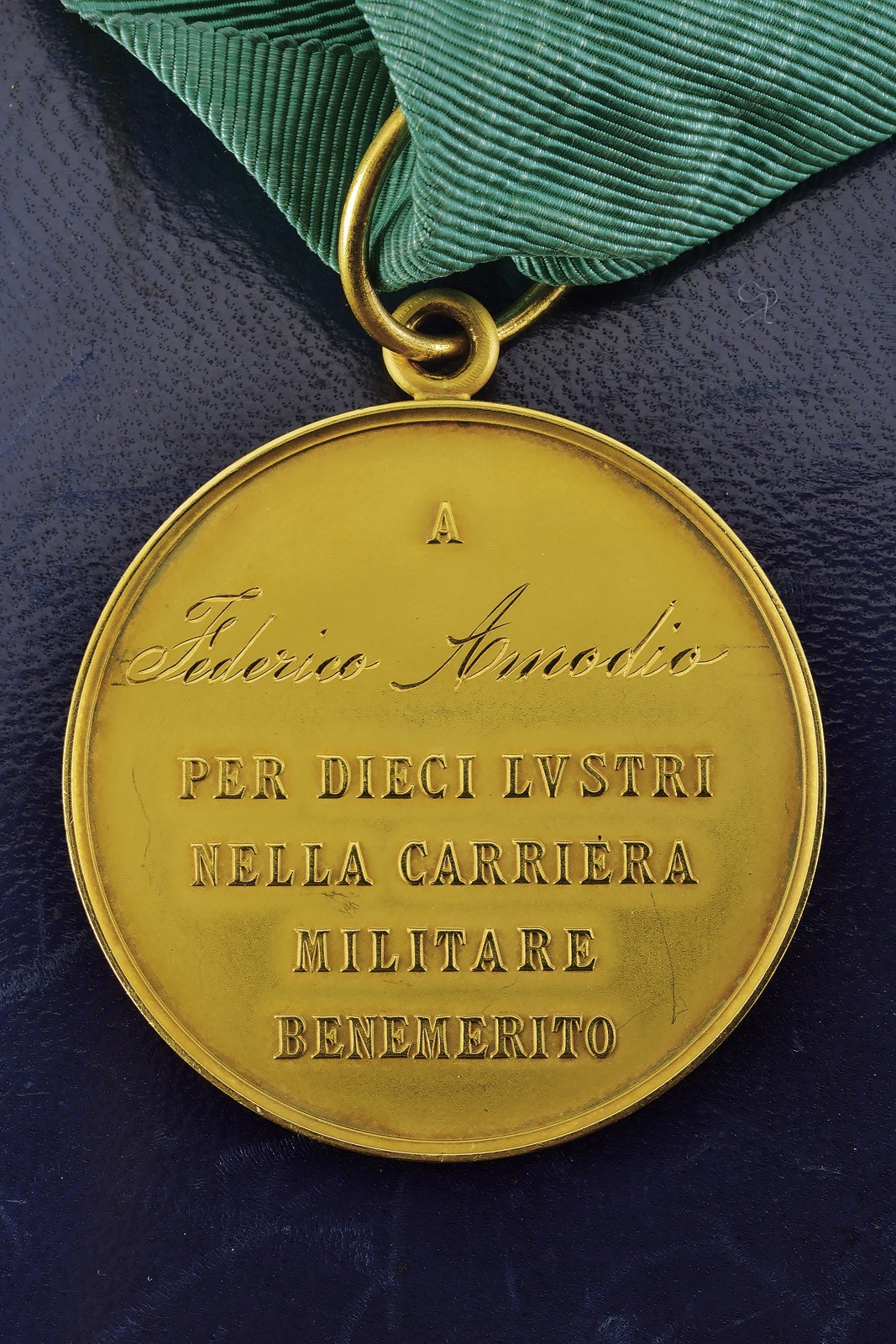 Medaglia Mauriziana per ufficiali generali, Repubblica Italiana, 1965, oro 917/1000