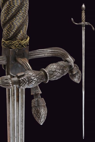 Spada in stile Gottfried Christian Leygebe, XIX secolo, Germania