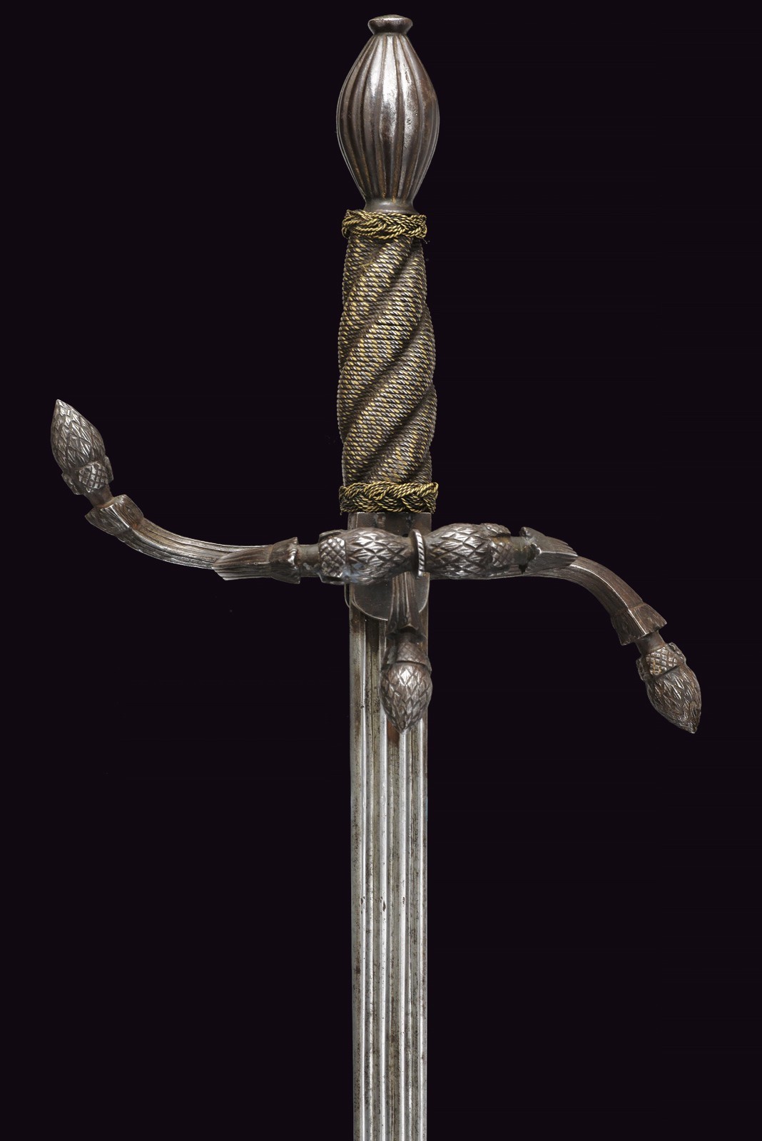 Spada in stile Gottfried Christian Leygebe, XIX secolo, Germania