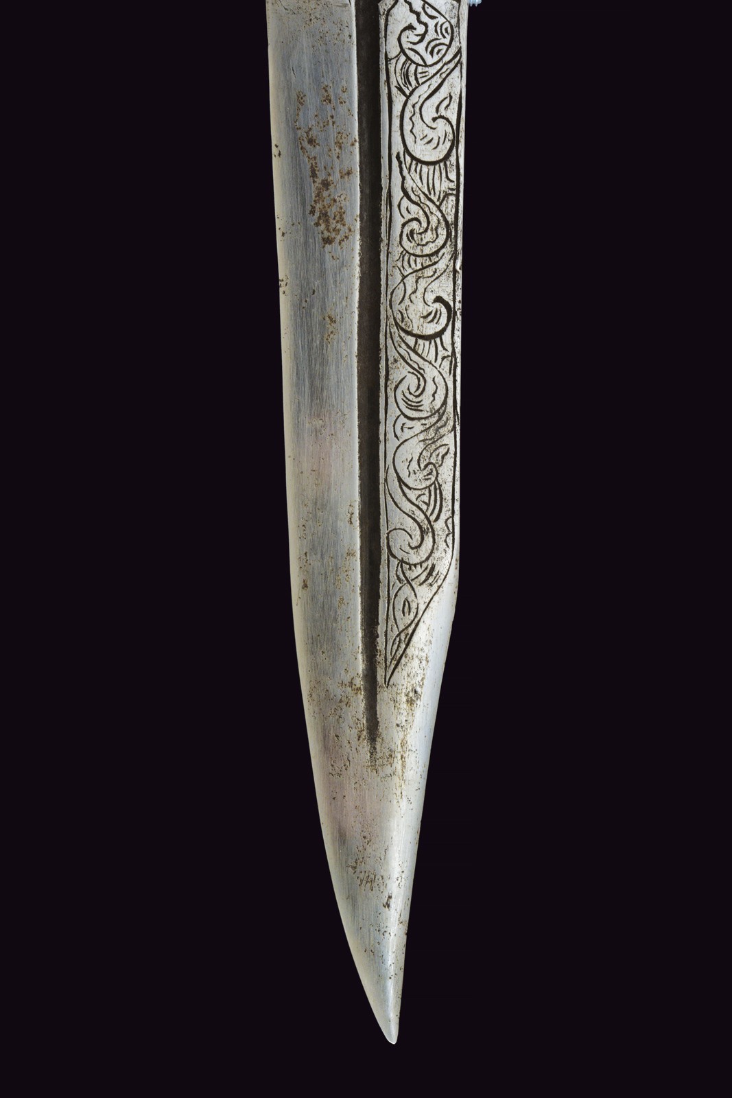 Coltello calabrese, 1800 circa, lama decorata in argento