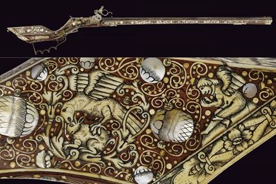 Tschinke a ruota, Teschen, XVII Secolo, lunghezza 114 cm