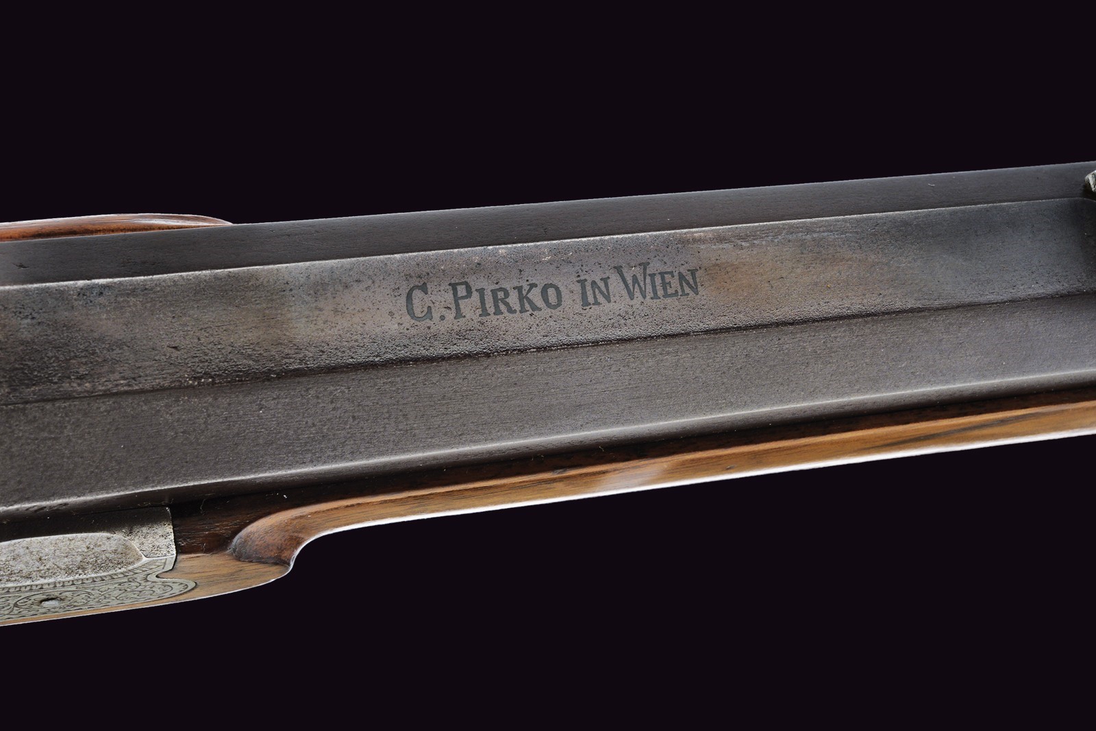 Karl Pirko, Fucile a luminello da caccia, Vienna, metà XIX secolo