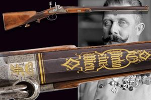 A fine percussion hunting rifle by Karl Pirko, of noble provenance