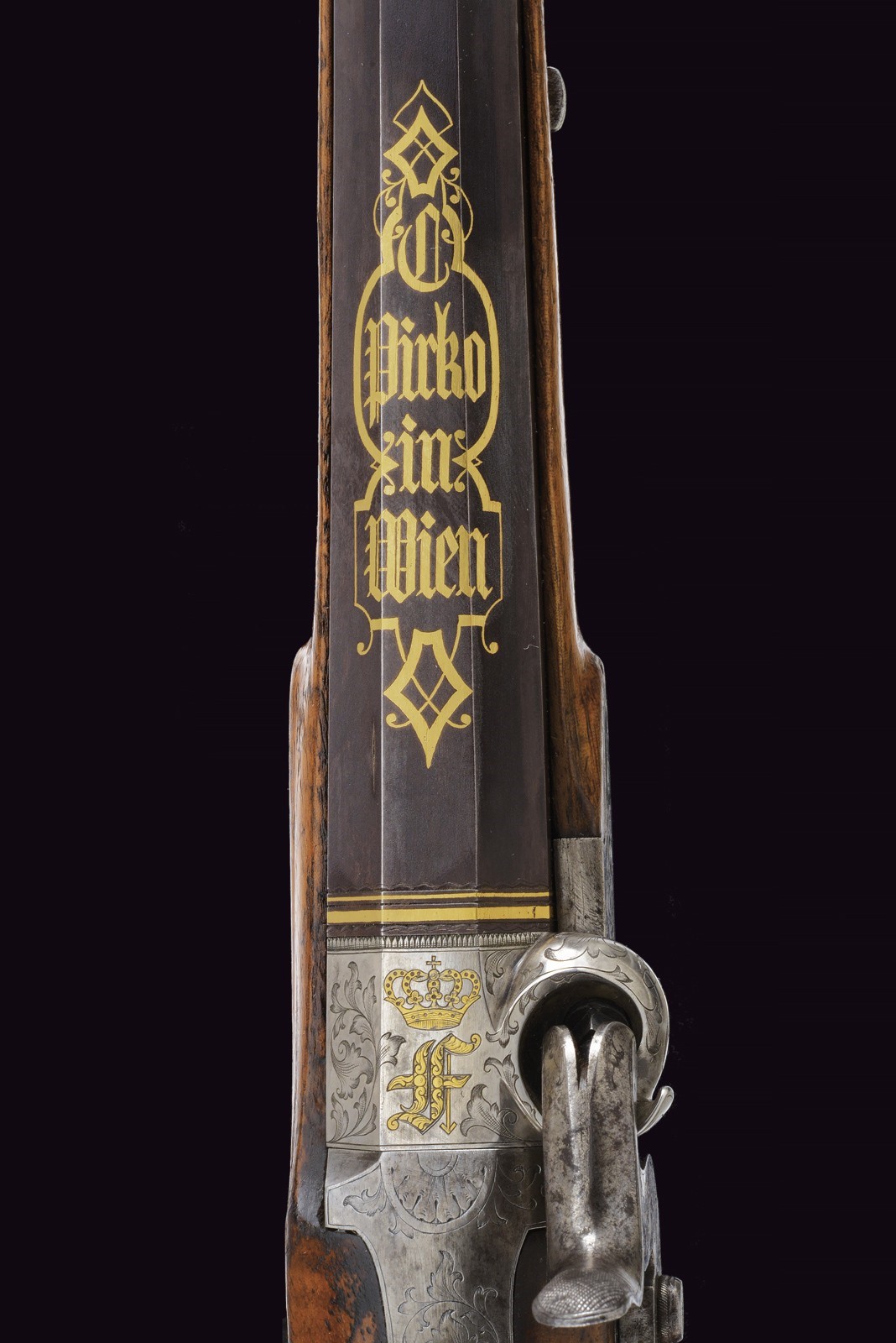 Karl Pirko, Fucile a luminello da caccia, Vienna, metà XIX secolo