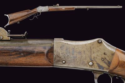 Fucile da tiro con sistema Martini, calibro 10 mm, lunghezza 136 cm, datato 1880 circa