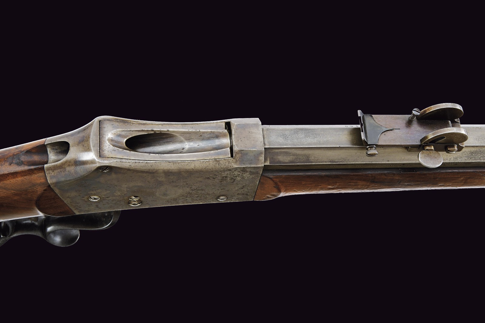Fucile da tiro con sistema Martini, calibro 10 mm, lunghezza 136 cm, datato 1880 circa