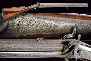 An over-and under-barreled percussion express signed Brier
