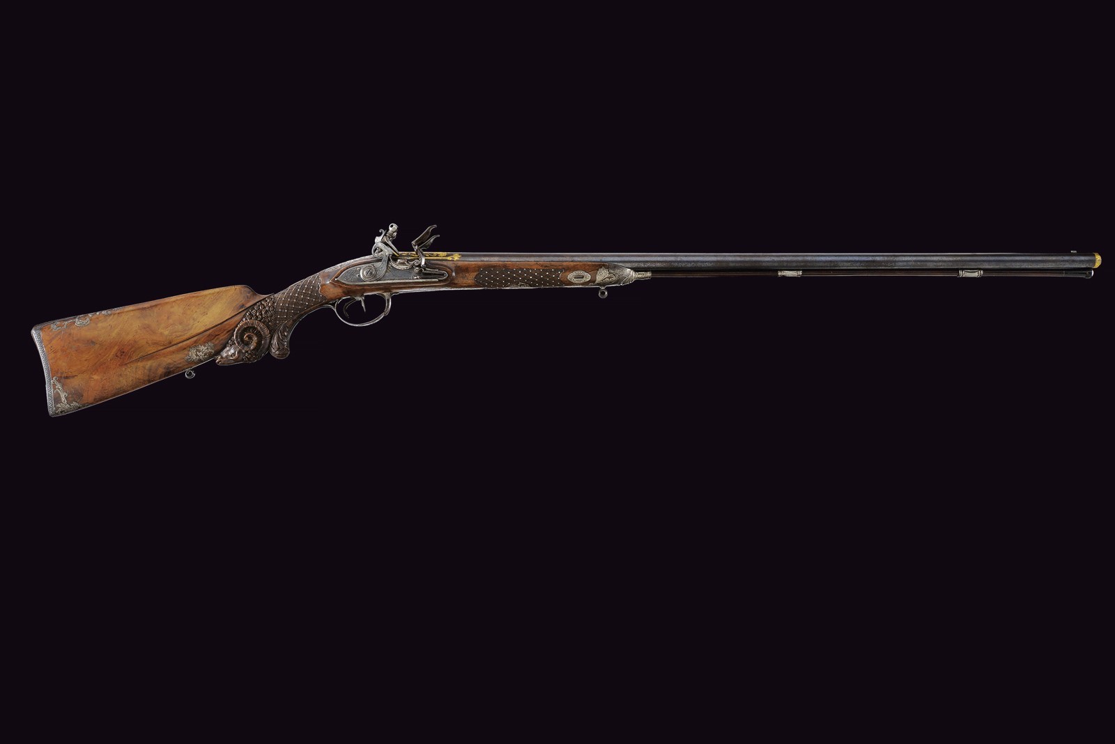 Ferdinando Minelli, Doppietta a pietra focaia, Brescia, circa 1820