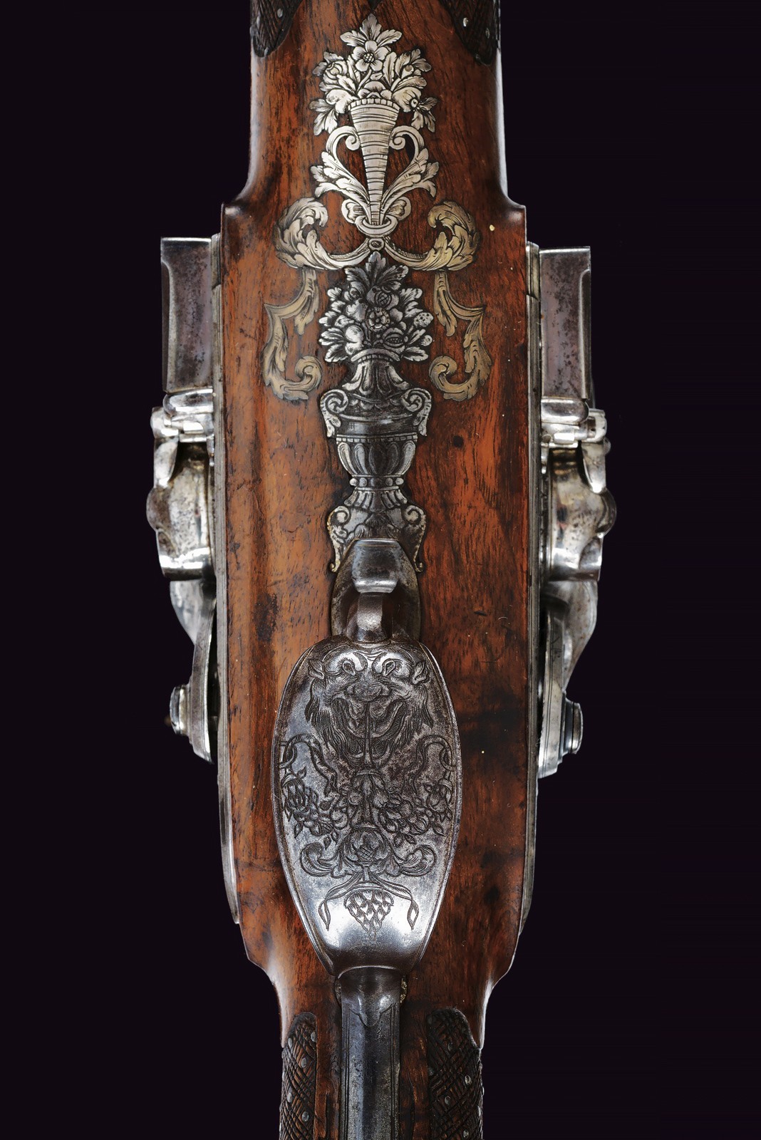 Ferdinando Minelli, Doppietta a pietra focaia, Brescia, circa 1820