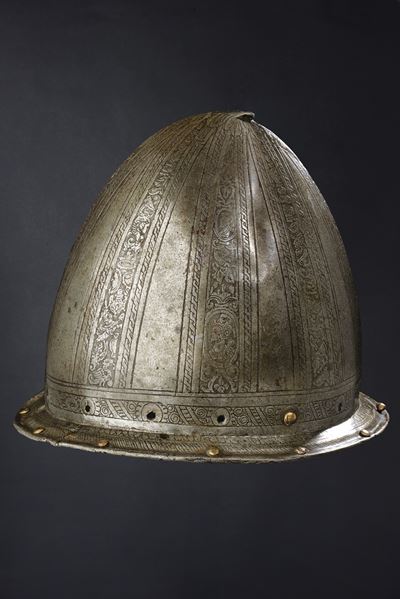 Fine zuccotto inciso, ferro, Italia centrale, circa 1570
