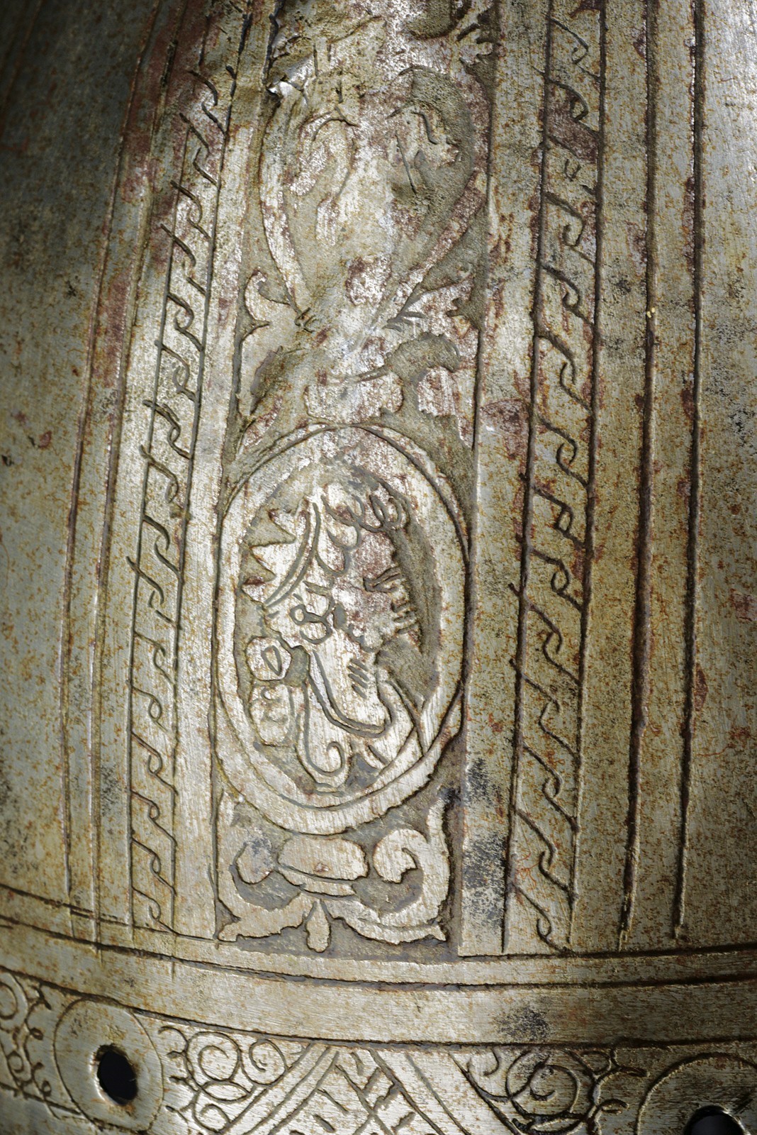 Fine zuccotto inciso, ferro, Italia centrale, circa 1570