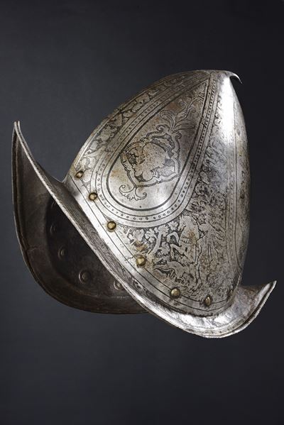 Bel Morione Aguzzo, ferro, Milano, circa 1560