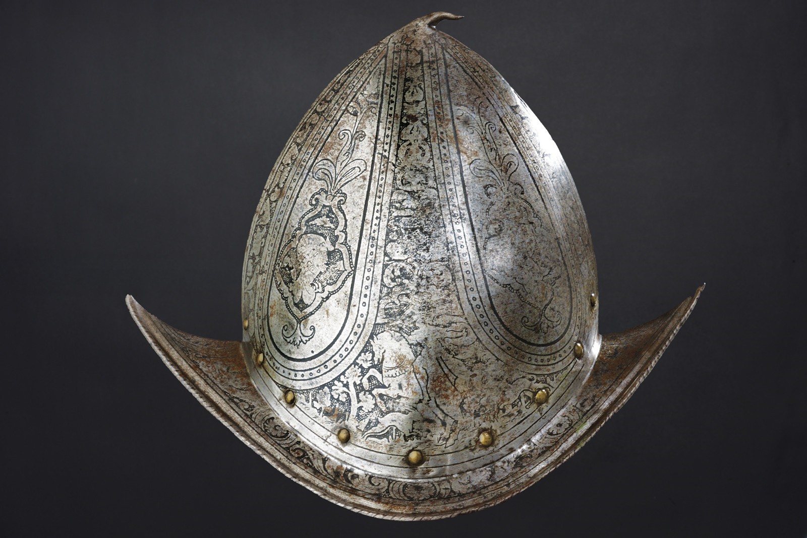 Bel Morione Aguzzo, ferro, Milano, circa 1560