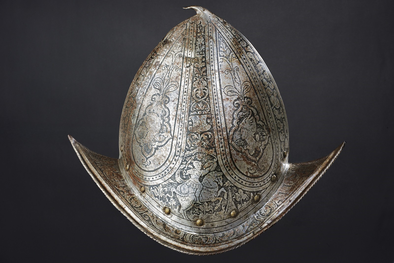 Bel Morione Aguzzo, ferro, Milano, circa 1560