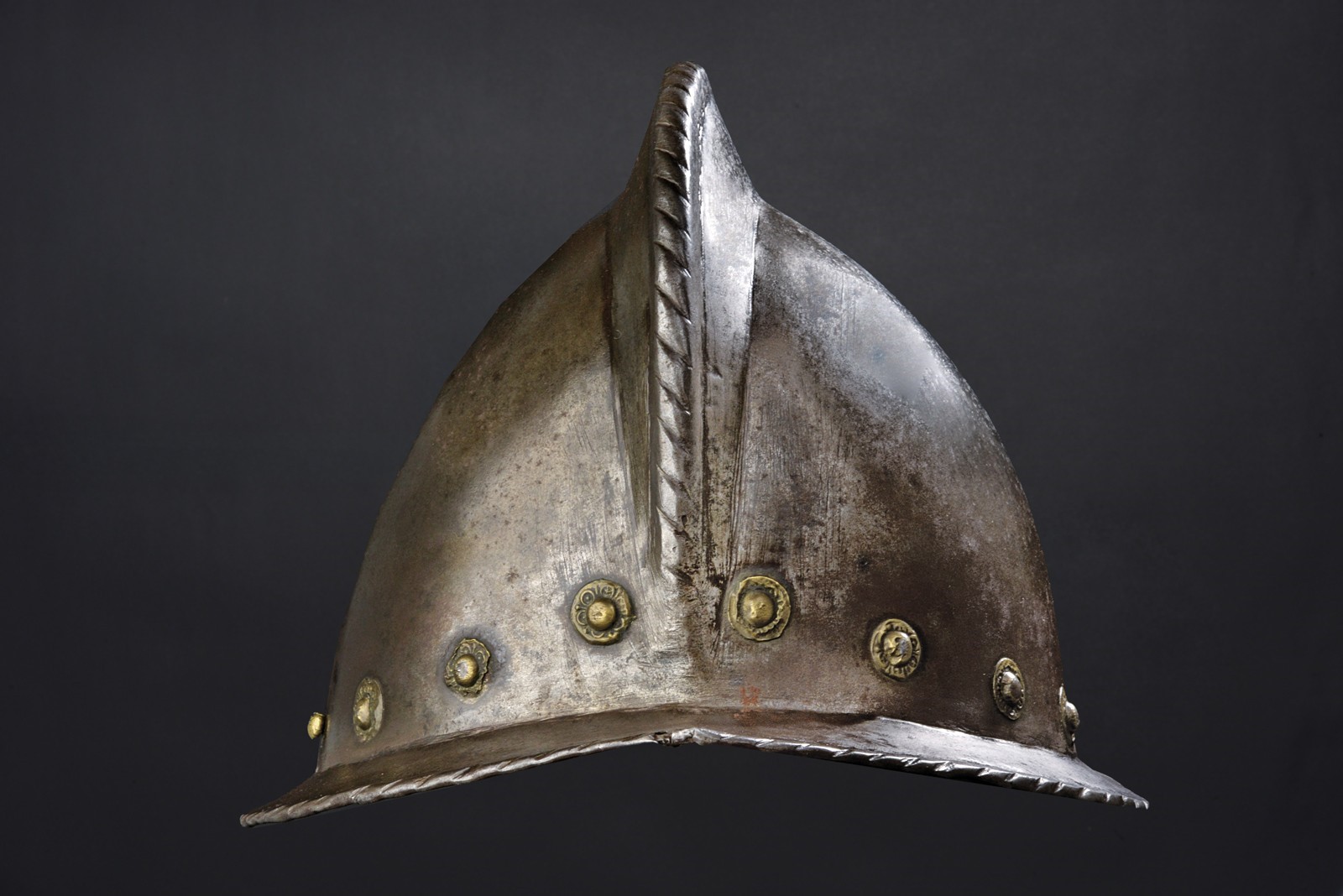 Morioncino, ferro battuto, altezza 23 cm, Italia centrale, circa 1580