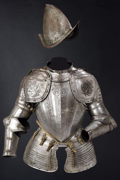 Armatura composita alla 'Pisana', Milano, circa 1570, altezza breastplate 58 cm.