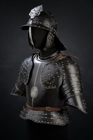 A light cavalry senior officer's armour with effigy of the Virgin Mary