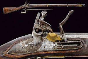 A 1798/99 model infantry flintlock gun with bayonet