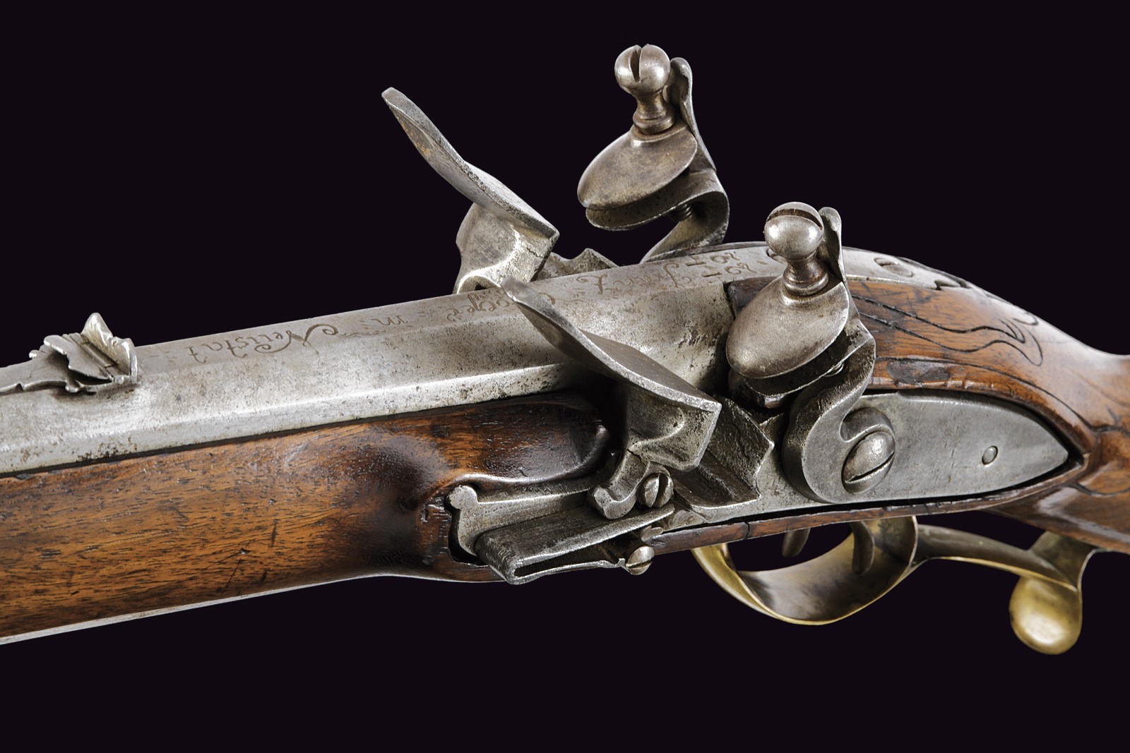 Franz Gröger, Doppelstutzen Mod. 1768 a pietra focaia, cal. 14,5 e 15 mm