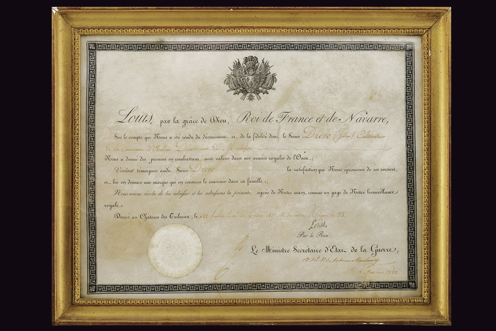 Fucile di ricompensa donato da Luigi XVIII, Parigi, 1817