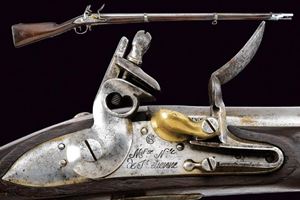 A 1777 Model flintlock gun
