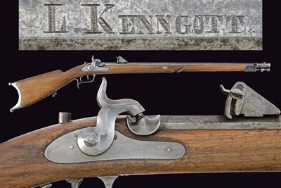 Carabina a luminello Mod. 1851, Svizzera, lunghezza 126 cm.