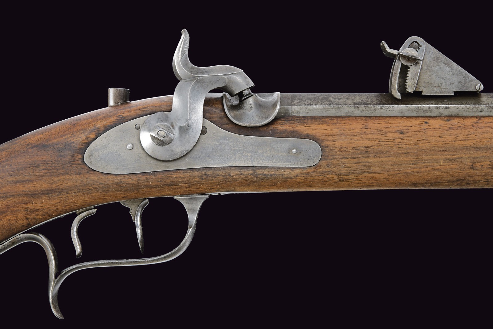 Carabina a luminello Mod. 1851, Svizzera, lunghezza 126 cm.
