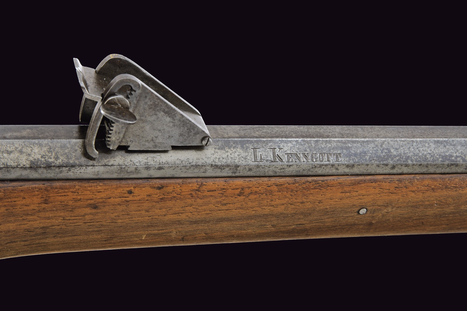 Carabina a luminello Mod. 1851, Svizzera, lunghezza 126 cm.