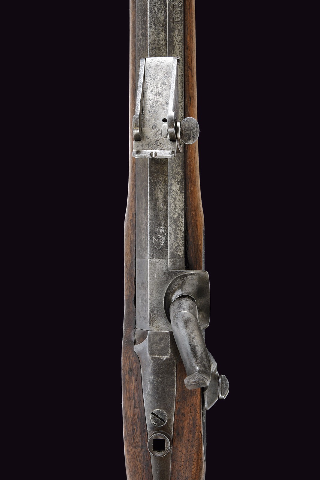 Carabina a luminello Mod. 1851, Svizzera, lunghezza 126 cm.