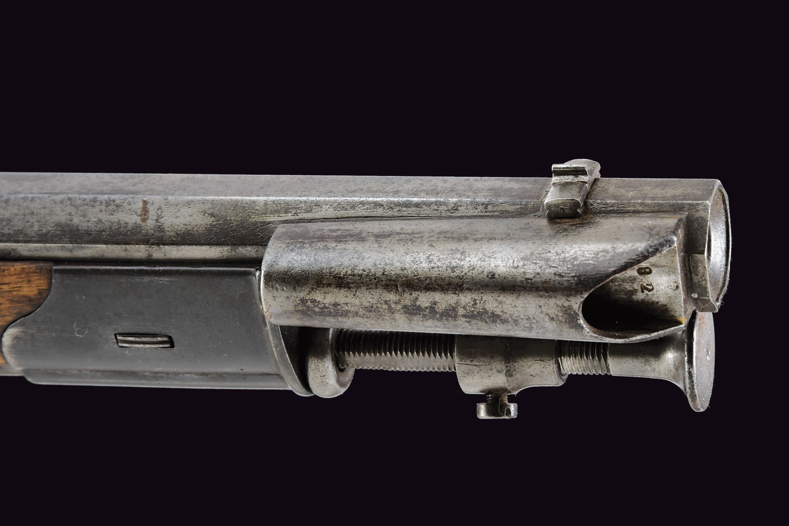 Carabina a luminello Mod. 1851, Svizzera, lunghezza 126 cm.
