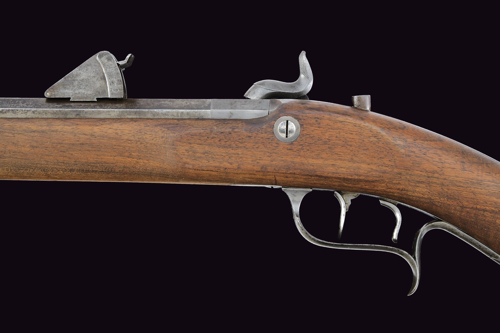 Carabina a luminello Mod. 1851, Svizzera, lunghezza 126 cm.