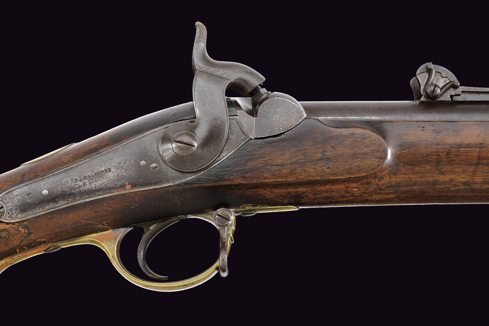 Rara carabina russa Mod. 1843, calibro 17 mm, tecnica russa imperiale
