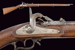 An 1863/67 model breech loading Milbank-Amsler rifle
