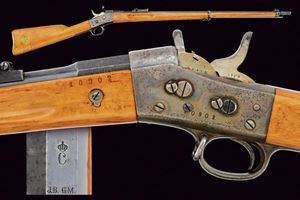 An 1867/89 model Carl Gustav rolling block rifle