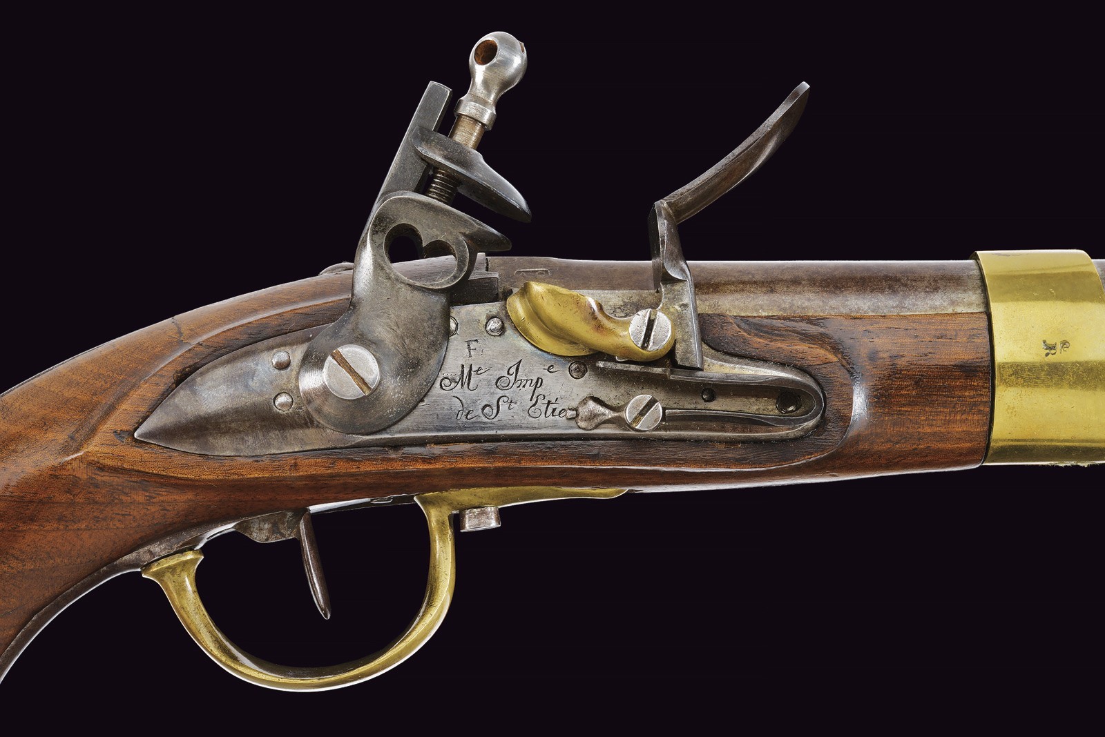 Pistola Mod. AN IX modificata AN XIII, St. Etienne, lunghezza 35.5 cm, primo quarto del XIX secol...