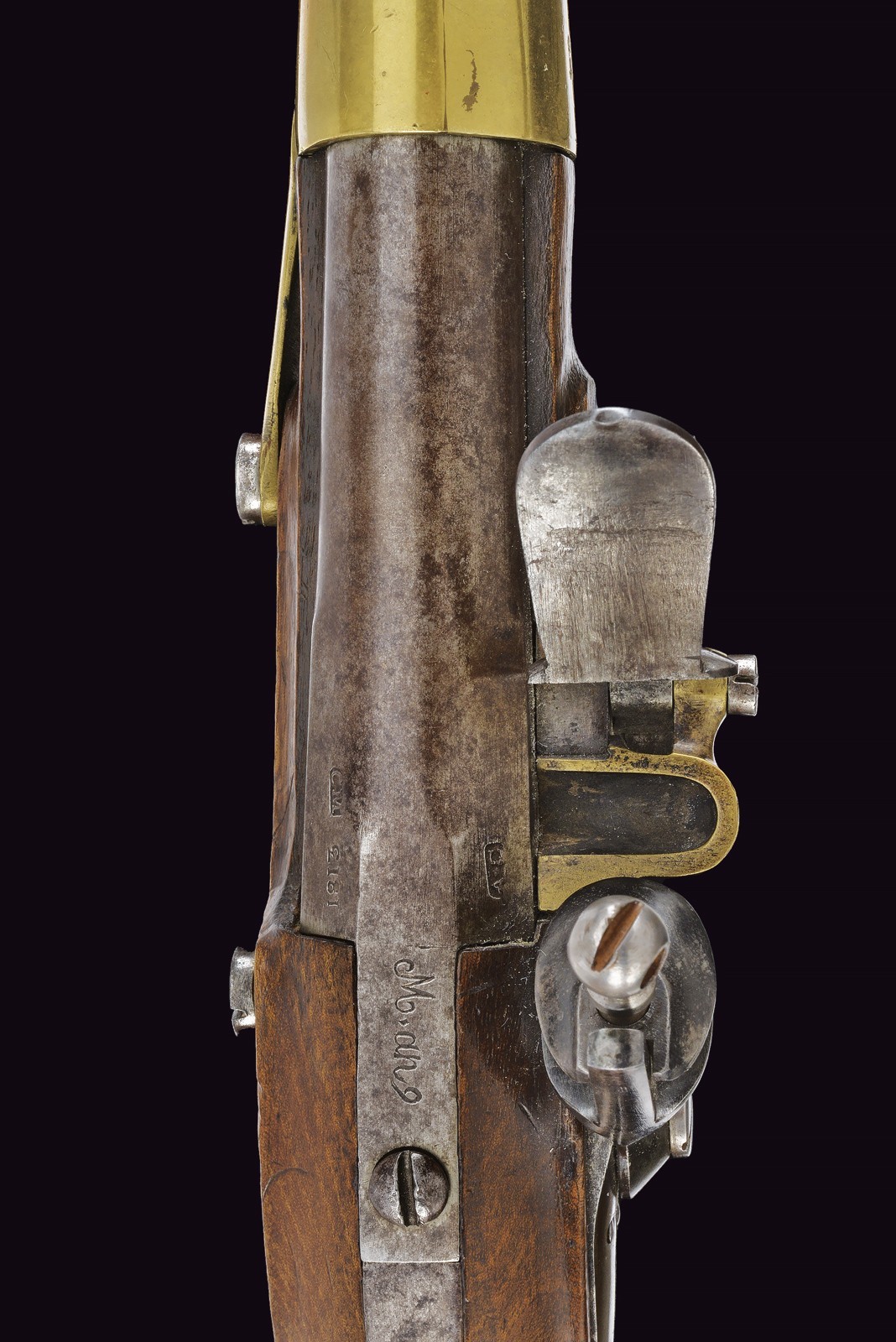 Pistola Mod. AN IX modificata AN XIII, St. Etienne, lunghezza 35.5 cm, primo quarto del XIX secol...