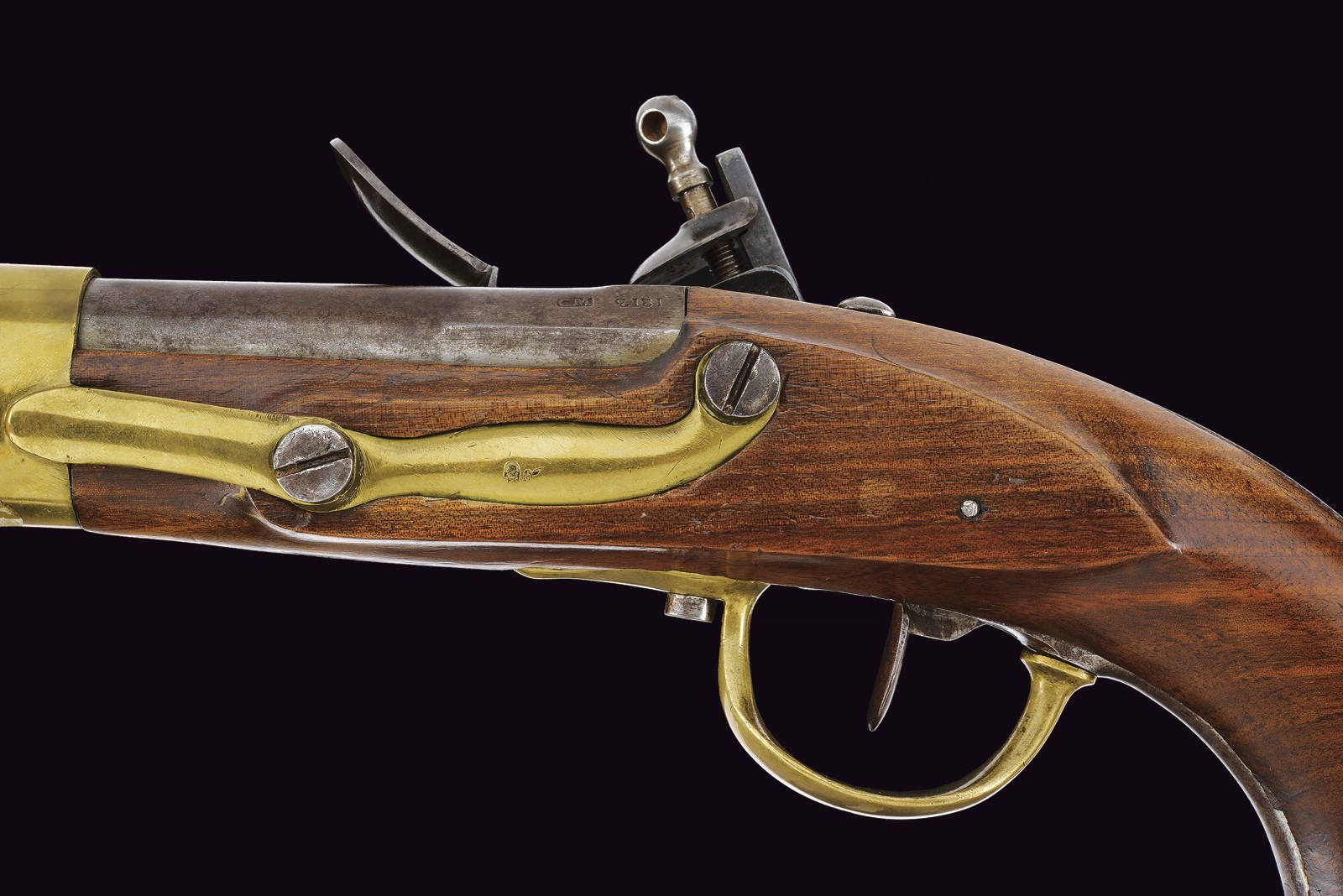 Pistola Mod. AN IX modificata AN XIII, St. Etienne, lunghezza 35.5 cm, primo quarto del XIX secol...