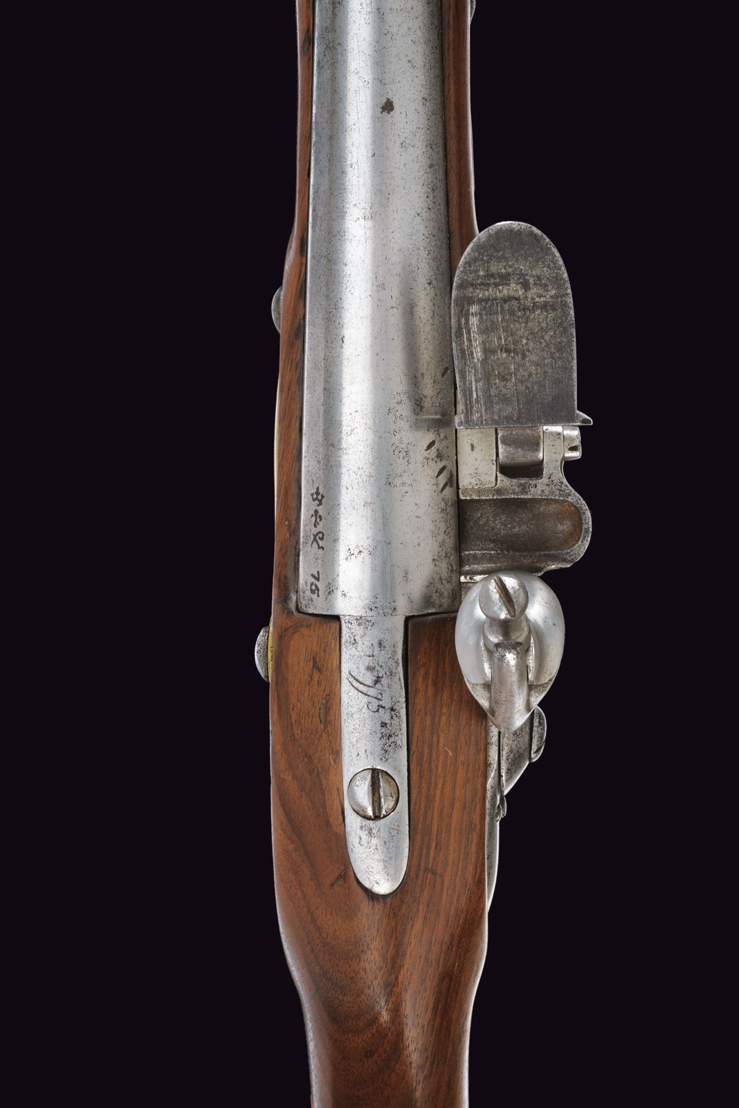 Pistola a pietra focaia Mod. 1763/66, St. Etienne, lunghezza 41 cm, cal. 17 mm