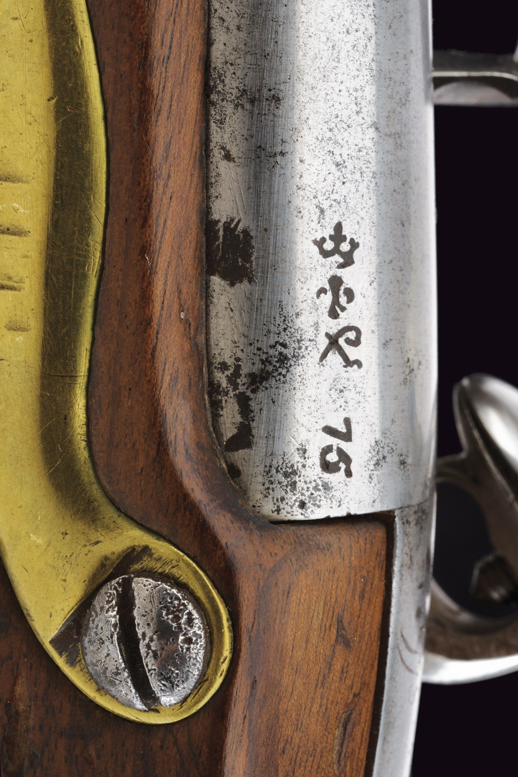 Pistola a pietra focaia Mod. 1763/66, St. Etienne, lunghezza 41 cm, cal. 17 mm