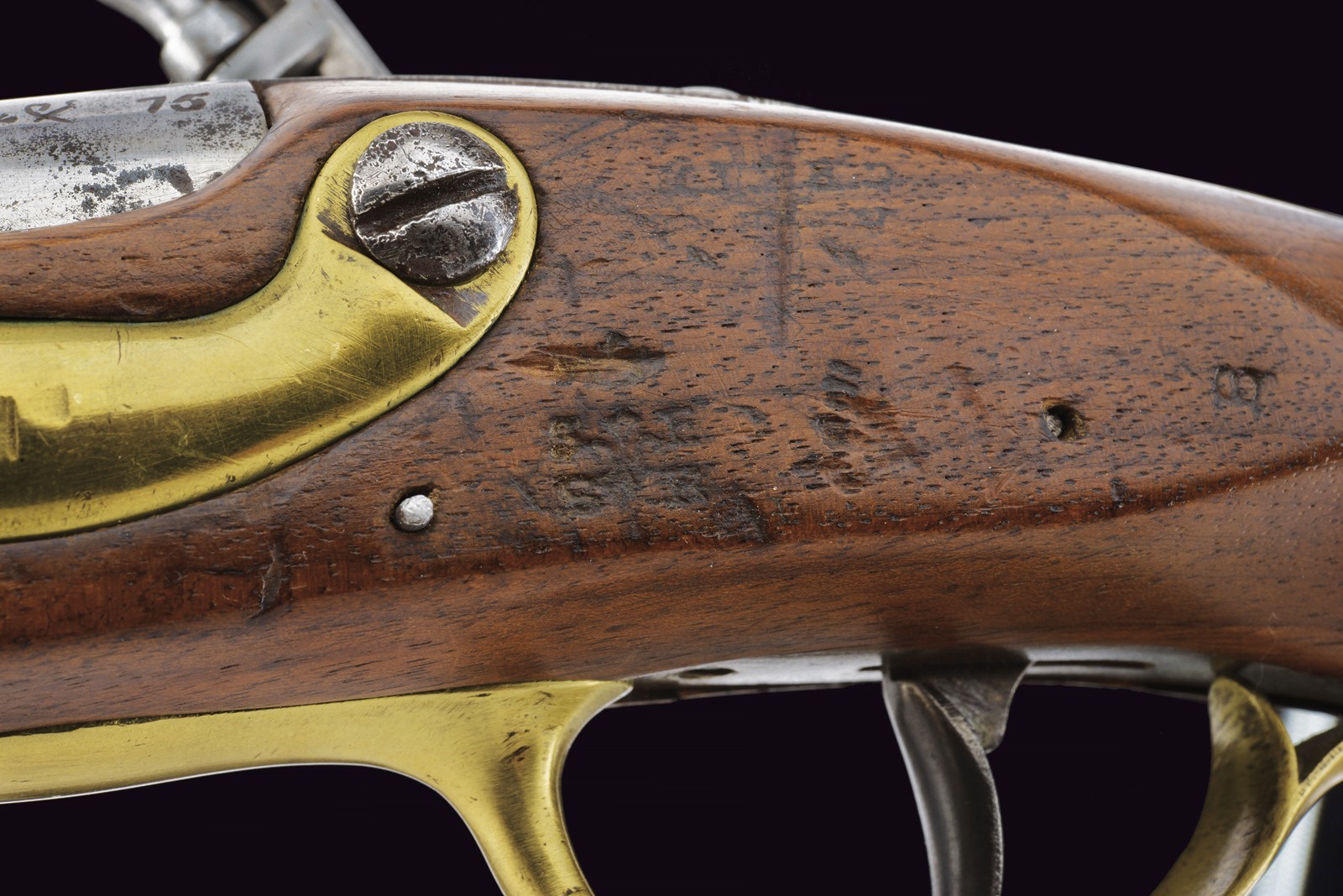 Pistola a pietra focaia Mod. 1763/66, St. Etienne, lunghezza 41 cm, cal. 17 mm