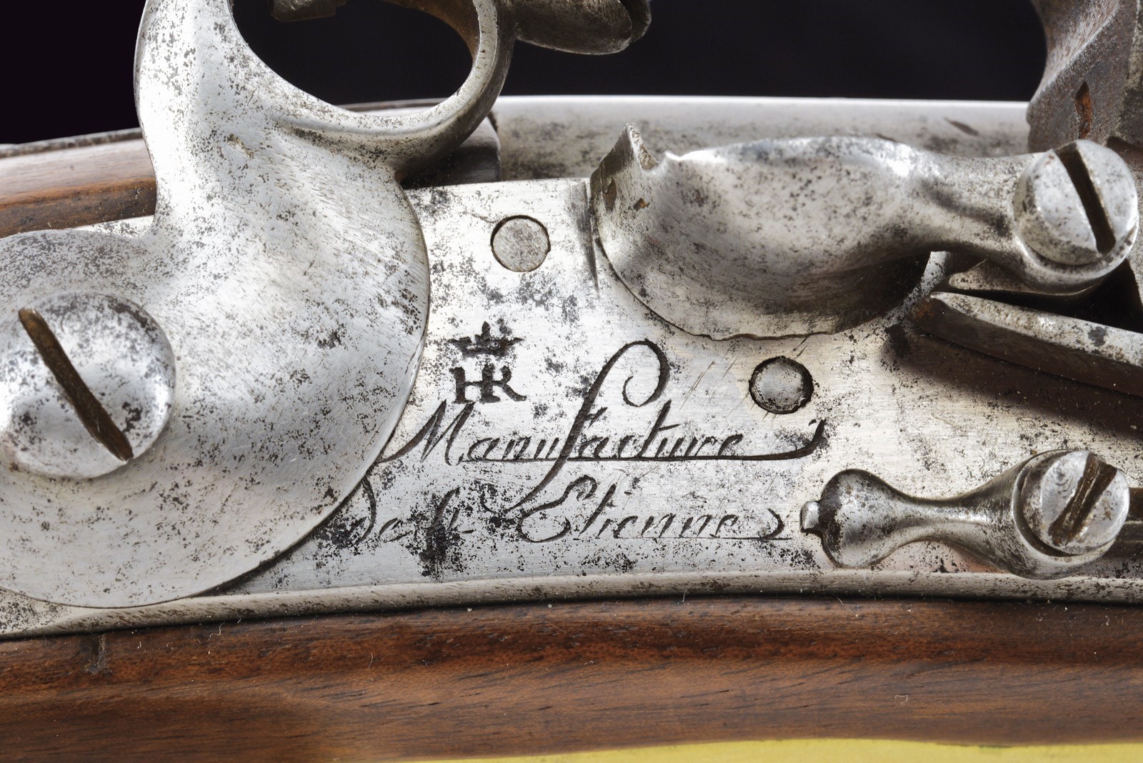 Pistola a pietra focaia Mod. 1763/66, St. Etienne, lunghezza 41 cm, cal. 17 mm