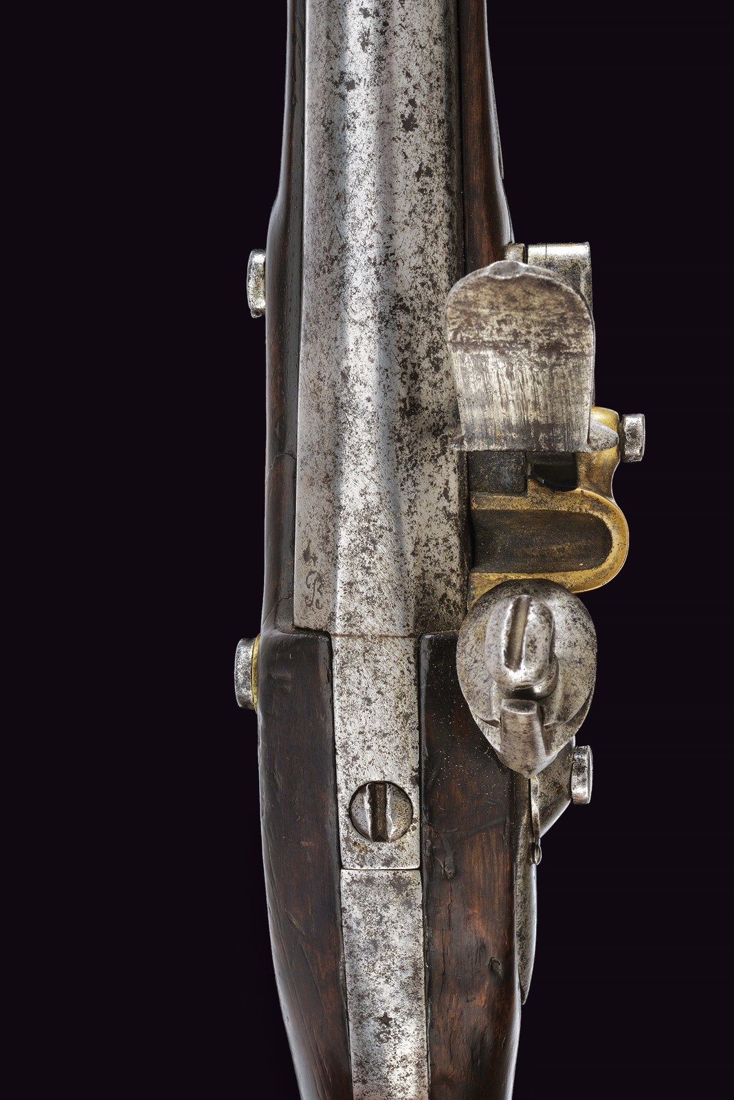 Pistola a pietra focaia, St. Etienne, AN IX, lunghezza 37 cm