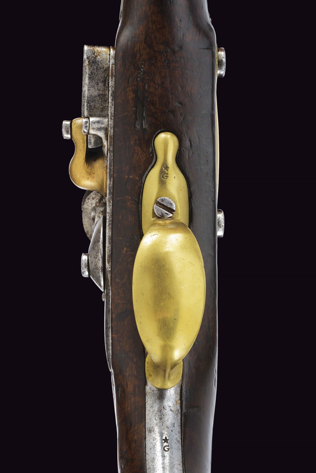 Pistola a pietra focaia, St. Etienne, AN IX, lunghezza 37 cm
